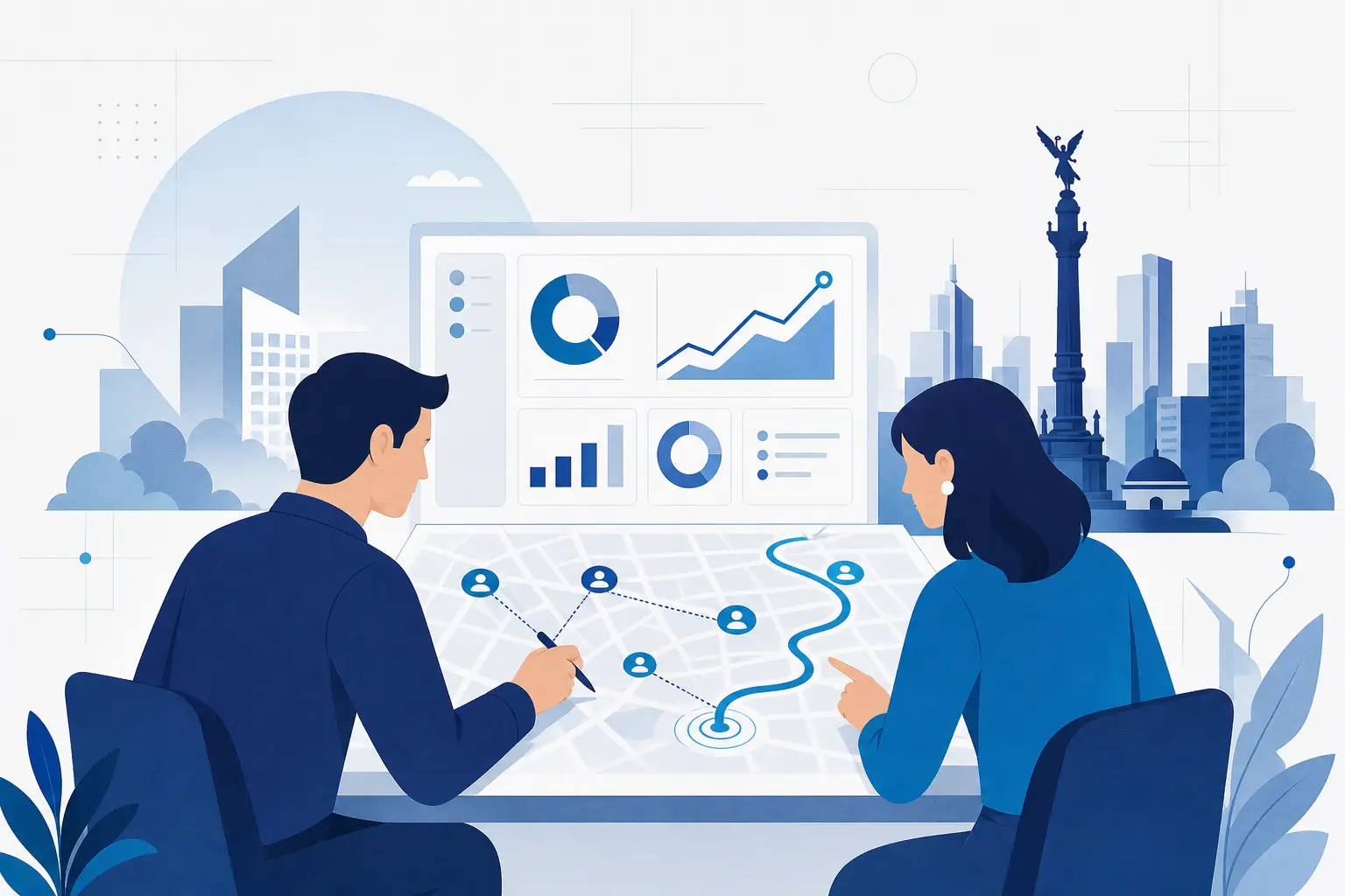 Agencia SEO CDMX 2 Ilustración de estrategia SEO para empresas en Ciudad de México