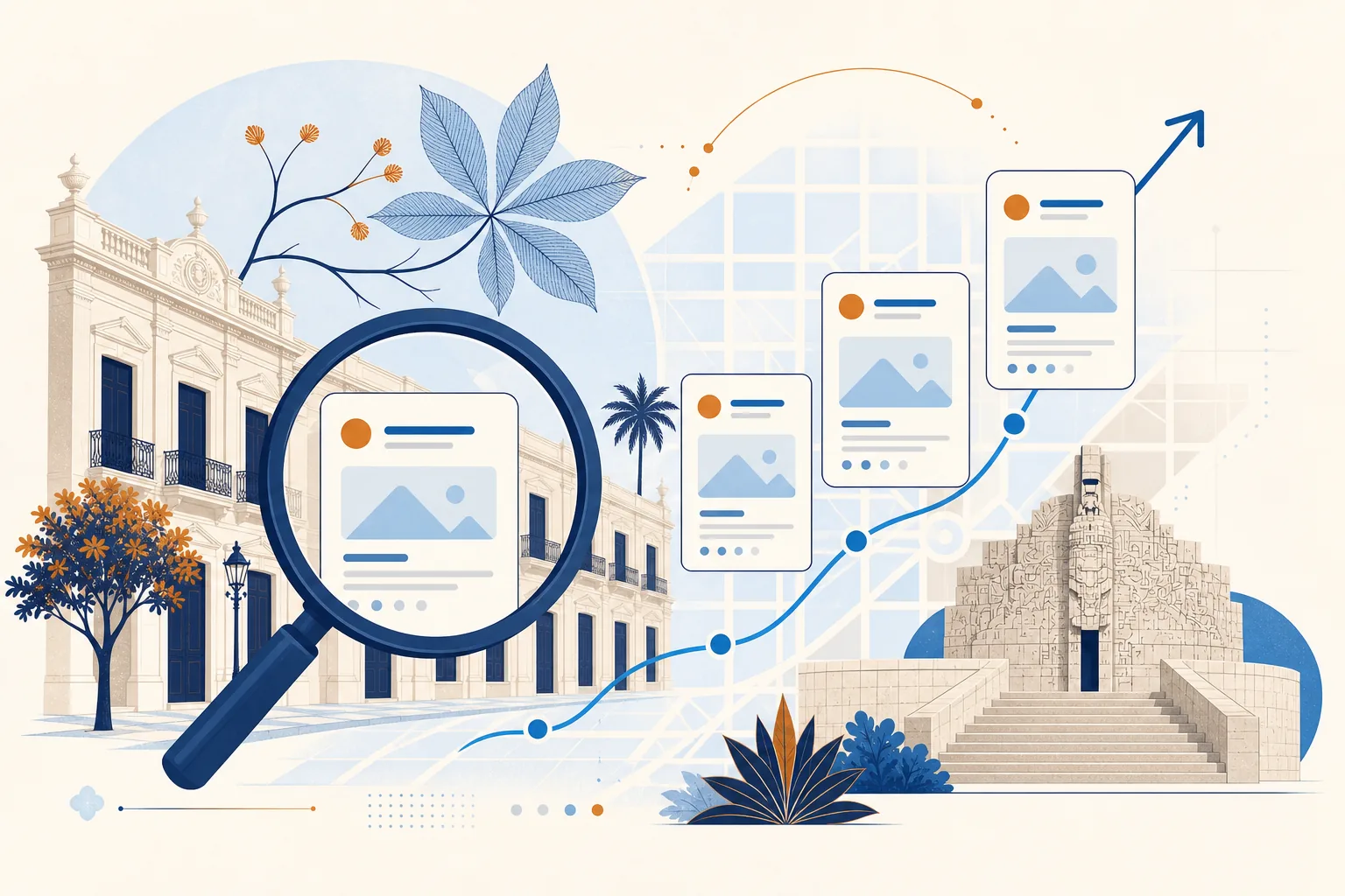 Agencia SEO Mérida 4 Ilustración de posicionamiento orgánico en Mérida