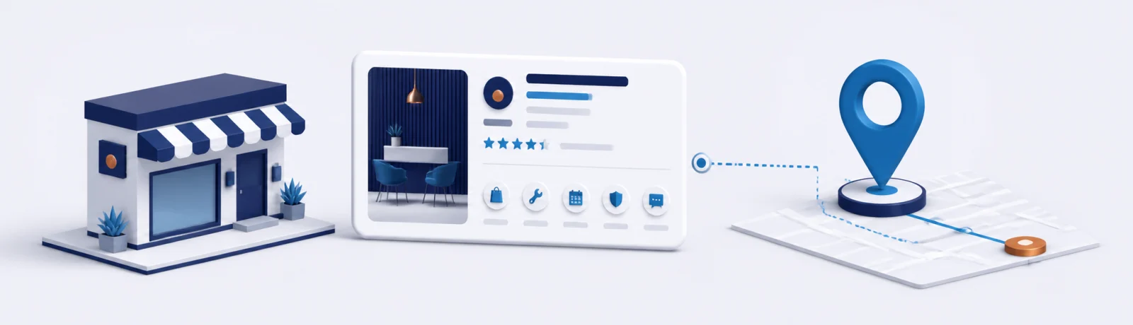 Ficha de Google Business Profile optimizada: fotos, horarios, servicios y botón de cómo llegar