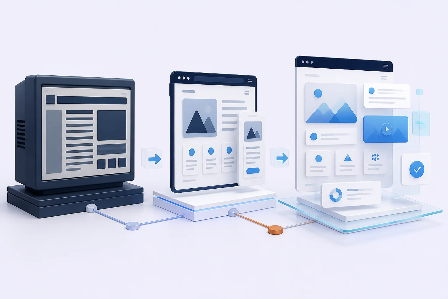 Evolución del diseño web: sitio antiguo vs. sitio actual