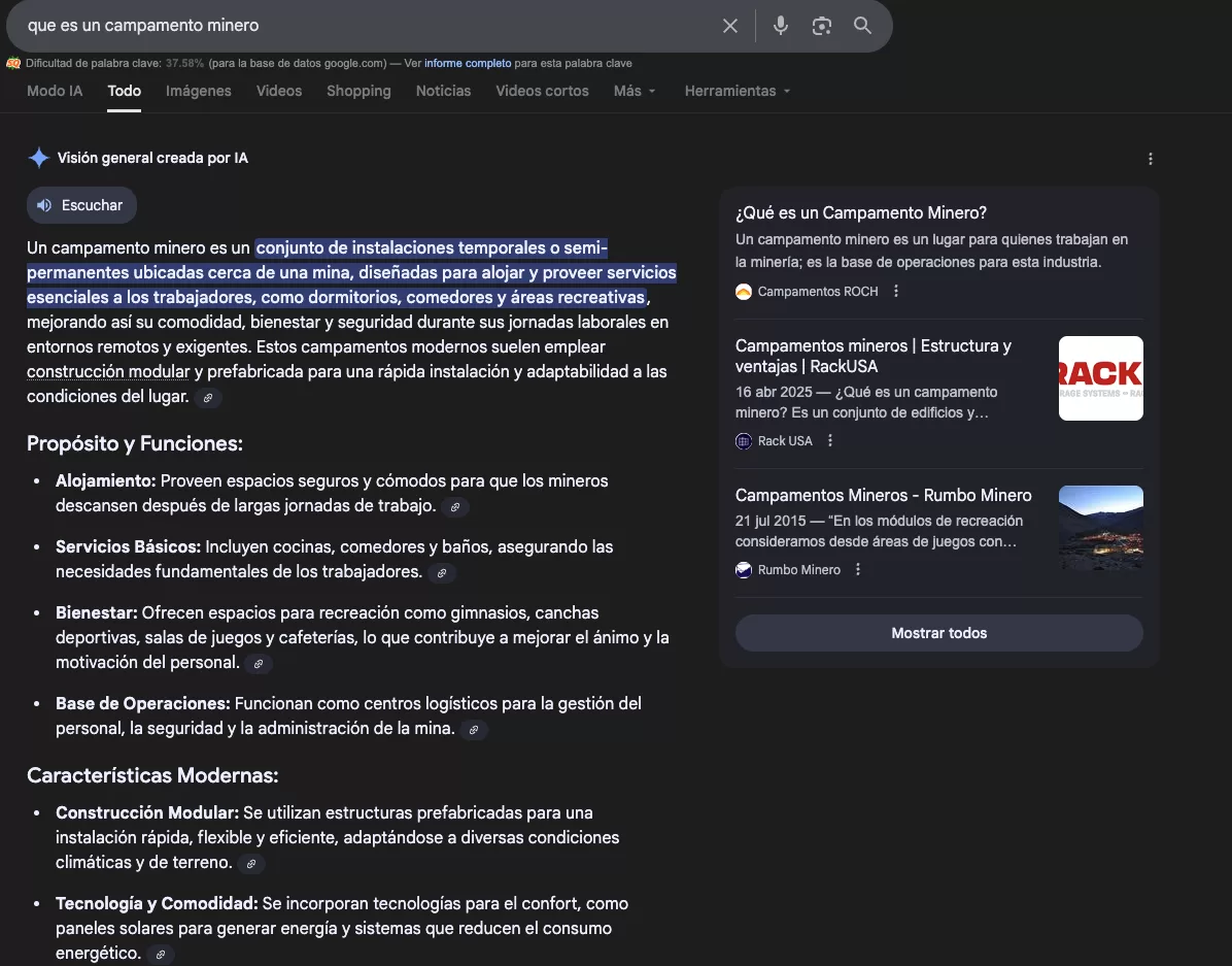 AI Overview: lo que nadie te cuenta sobre la nueva forma de buscar en Google 3 Ejemplificación sobre una IA Overview