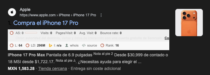 Datos estructurados de una ruta de navegación Datos estructurados de una ruta de navegación