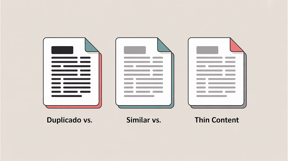 Diferencias del contenido duplicado