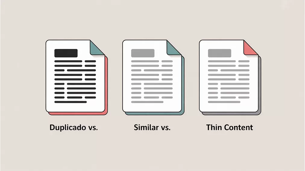 Diferencias del contenido duplicado